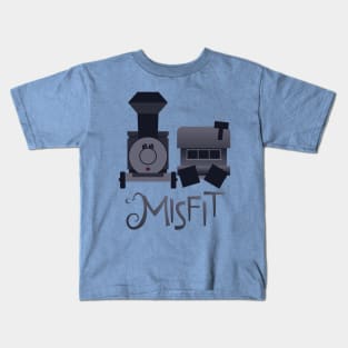 Misfit - Square-Wheeled Caboose Train Kids T-Shirt